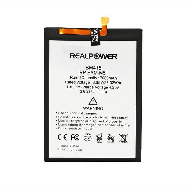 RealPower Samsung Galaxy M51 M515 Yüksek Kapasiteli Batarya Pil 7000mah