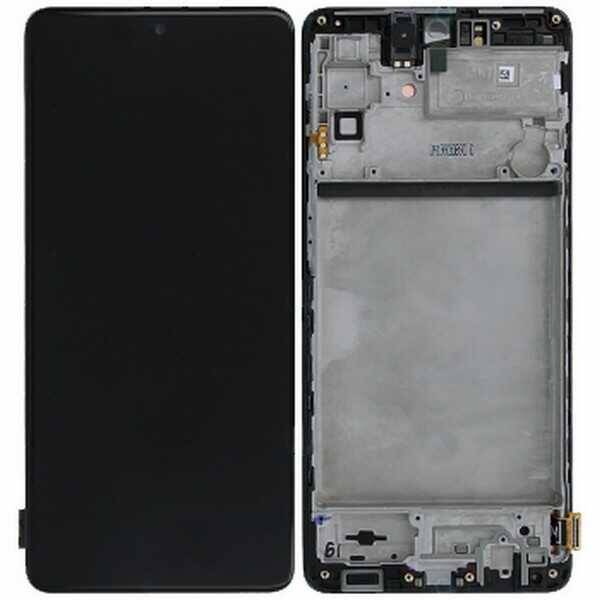 Samsung Galaxy M51 M515 Lcd Ekran Dokunmatik Siyah Servis Çıtalı