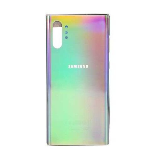 Samsung Galaxy Note 10 Plus N975 Kasa Kapak Silver Çıtalı - Thumbnail