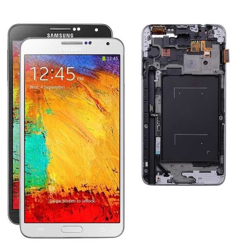 Samsung Galaxy Note 3 N9000 Lcd Ekran Dokunmatik Gri Revizyonlu - Thumbnail