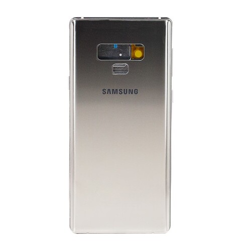 Samsung Galaxy Note 9 N960 Kasa Kapak Silver Çıtalı - Thumbnail