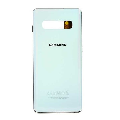 Samsung Galaxy S10 Plus G975 Kasa Kapak Beyaz Çıtalı - Thumbnail