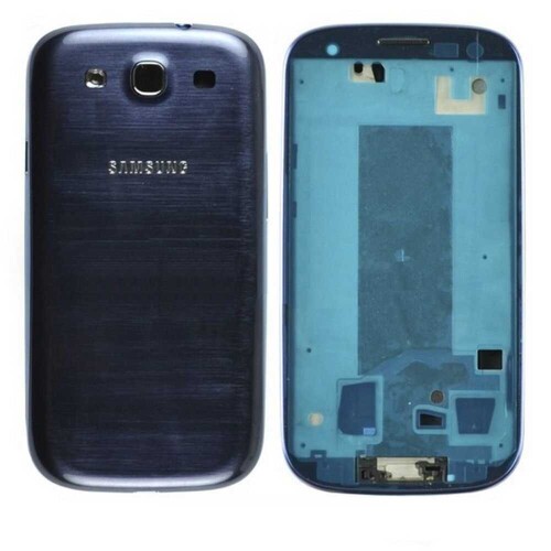 Samsung Galaxy S3 i9300 Kasa Kapak Mavi Çıtalı - Thumbnail