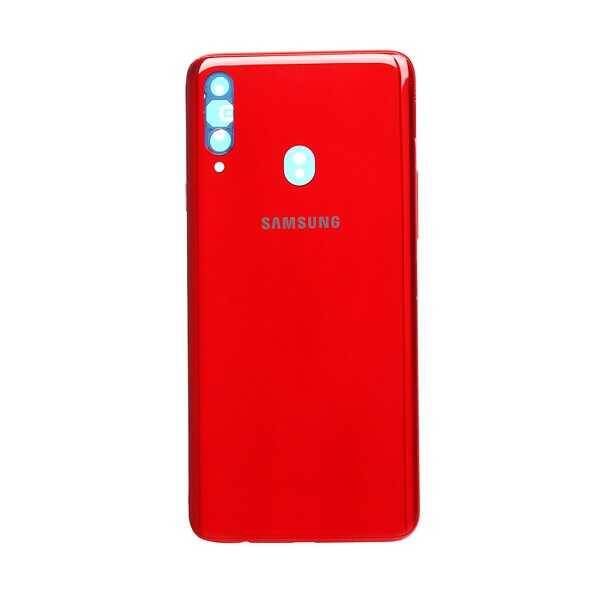 Samsung Uyumlu Galaxy A20s A207 Kasa Kapak Kırmızı Çıtasız