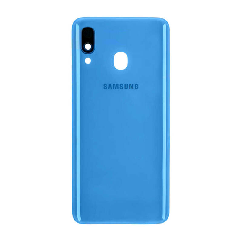Samsung Uyumlu Galaxy A40 A405 Kasa Kapak Mavi Çıtalı