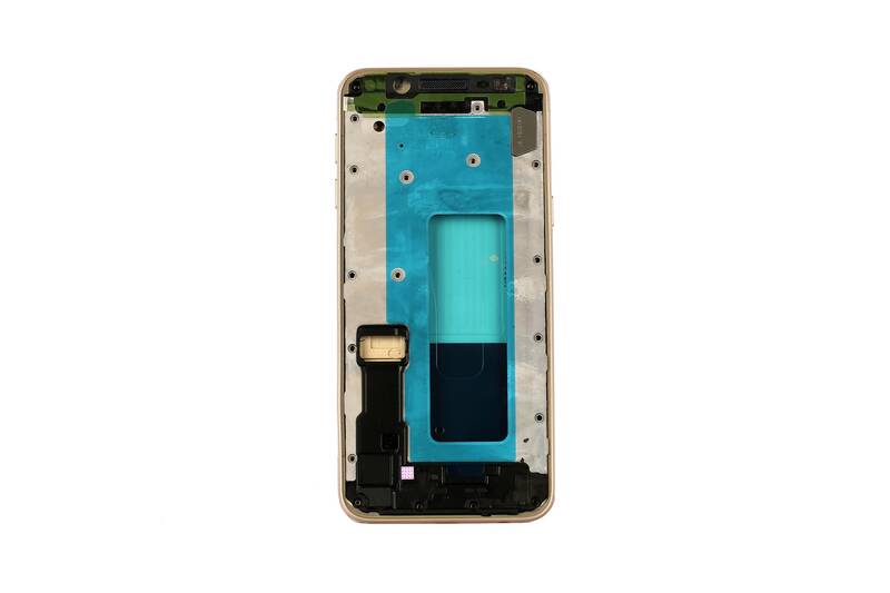 Samsung Uyumlu Galaxy J6 J600 Kasa Kapak Gold Çıtalı
