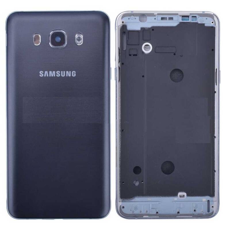 Samsung Uyumlu Galaxy J710 Kasa Kapak Siyah Çıtalı
