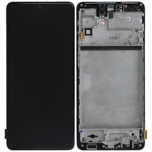 Samsung Uyumlu Galaxy M51 M515 Lcd Ekran Siyah Servis Çıtalı - Thumbnail