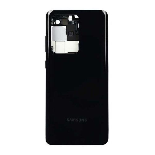 Samsung Uyumlu Galaxy S20 Ultra G988 Kasa Kapak Siyah Çıtalı - Thumbnail