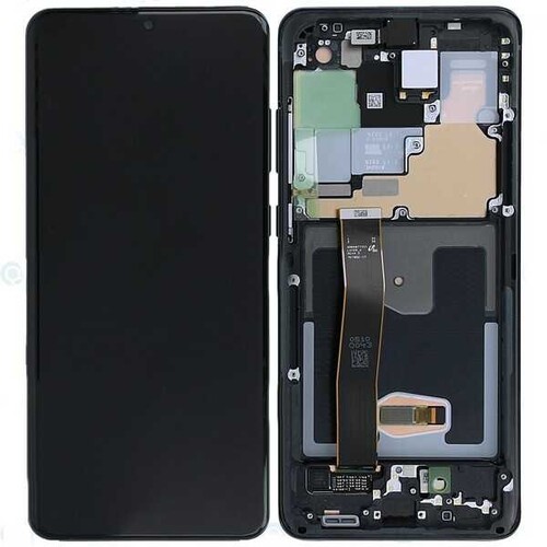 Samsung Uyumlu Galaxy S20 Ultra G988 Lcd Ekran Siyah Servis Gh82-22327a - Thumbnail