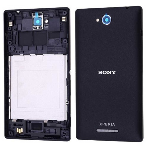 Sony Xperia C S39h C2304 C2305 Kasa Kapak Siyah - Thumbnail