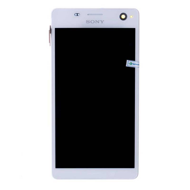 Sony Xperia C4 Lcd Ekran Dokunmatik Beyaz Çıtalı