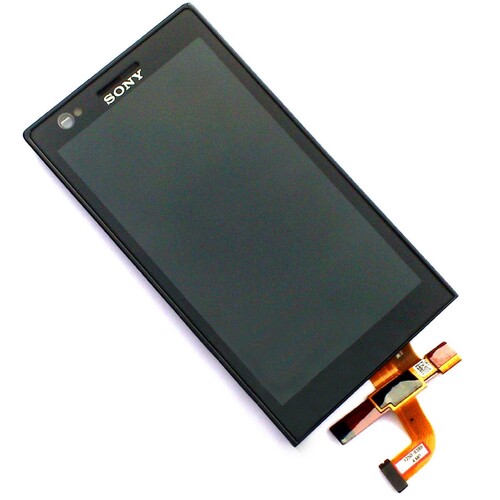 Sony Xperia P Lt22i Uyumlu Lcd Ekran Dokunmatik Siyah Çıtalı - Thumbnail