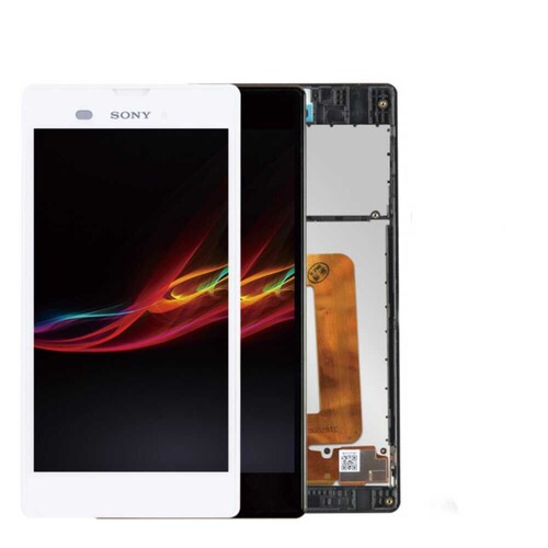 Sony Xperia T3 Lcd Ekran Dokunmatik Beyaz Çıtalı - Thumbnail