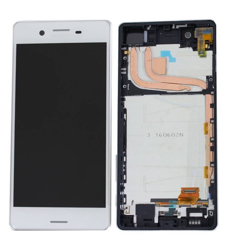Sony Xperia X Uyumlu Lcd Ekran Dokunmatik Beyaz Çıtalı