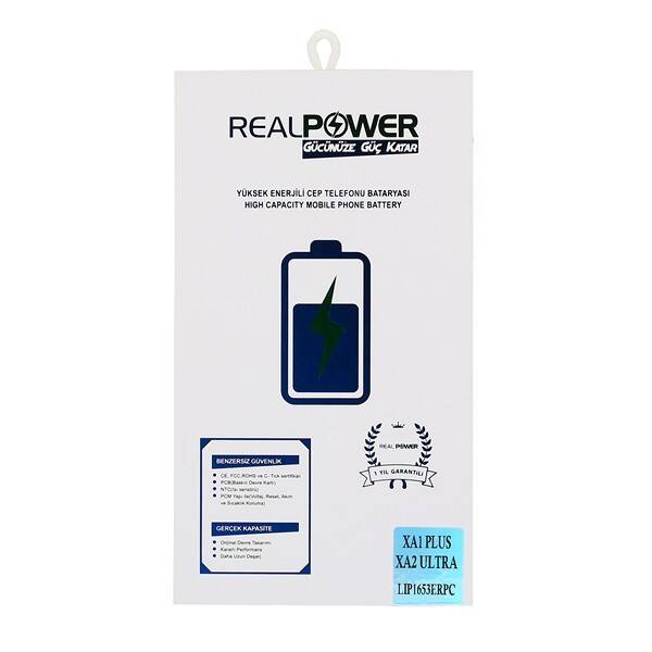 RealPower Sony Xperia Xa1 Plus Yüksek Kapasiteli Batarya Pil