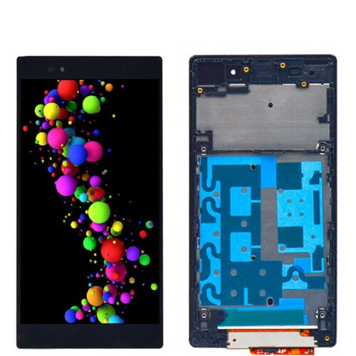 Sony Xperia Z1 Lcd Ekran Dokunmatik Siyah Çıtalı - Thumbnail