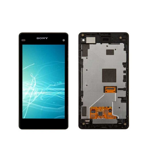 Sony Xperia Z1 Mini Lcd Ekran Dokunmatik Siyah Çıtalı - Thumbnail