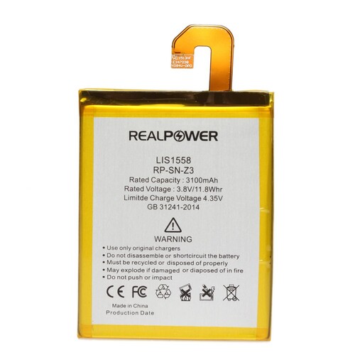 RealPower Sony Xperia Z3 Yüksek Kapasiteli Batarya Pil 3100mah - Thumbnail