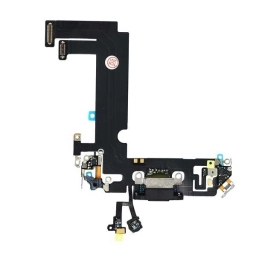 Apple Uyumlu iPhone 12 Mini Şarj Soketli Mikrofon Filmi Flex Siyah