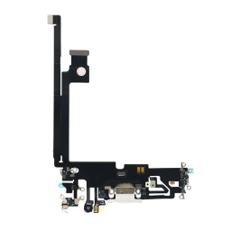 Apple Uyumlu iPhone 12 Pro Max Şarj Soketli Mikrofon Filmi Flex Beyaz