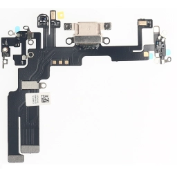 Apple Uyumlu iPhone 14 Şarj Soketli Mikrofon Filmi Flex Beyaz