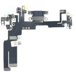 Apple Uyumlu iPhone 14 Şarj Soketli Mikrofon Filmi Flex Siyah