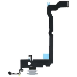 Apple Uyumlu iPhone Xs Max Şarj Soketli Mikrofon Filmi Flex Beyaz