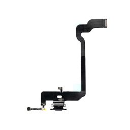 Apple Uyumlu iPhone Xs Max Şarj Soketli Mikrofon Filmi Flex Siyah