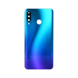 Huawei Uyumlu P30 Lite Arka Kapak Kamera Lensli Mavi 24mp