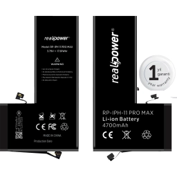 RealPower Apple Uyumlu iPhone 11 Pro Max Yüksek Kapasiteli Batarya 3969mah