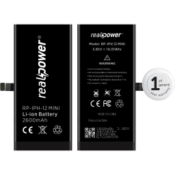 RealPower Apple Uyumlu iPhone 12 Mini Yüksek Kapasiteli Batarya 2227mah