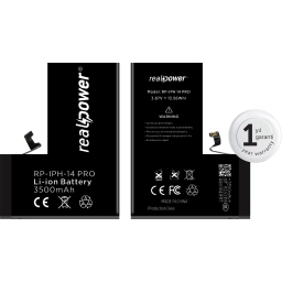 RealPower Apple Uyumlu iPhone 14 Pro Yüksek Kapasiteli Batarya