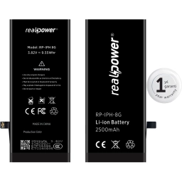 RealPower Apple Uyumlu iPhone 8 Yüksek Kapasiteli Batarya 2500mah