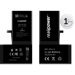 RealPower Apple Uyumlu iPhone X Yüksek Kapasiteli Batarya 3520mah