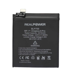 RealPower OnePlus Uyumlu 8 Pro Batarya 4410mAh