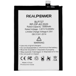 RealPower Oppo Uyumlu A5 2020 Batarya 5080mah