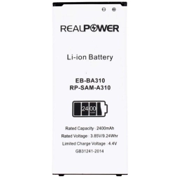 RealPower Samsung Uyumlu Galaxy A3 2016 A310 Batarya 2400mah