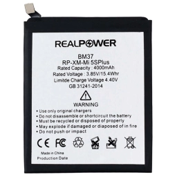 RealPower Xiaomi Uyumlu Mi 5s Plus Batarya 4000mah