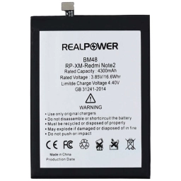 RealPower Xiaomi Uyumlu Redmi Note 2 Batarya 4300mah