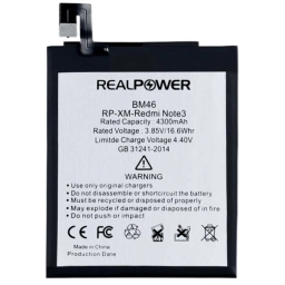 RealPower Xiaomi Uyumlu Redmi Note 3 Batarya 4300mah