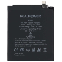 RealPower Xiaomi Uyumlu Redmi Note 4x Batarya 4300mah