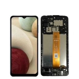Samsung Uyumlu Galaxy A12 A125 Lcd Ekran Siyah Servis Çıtalı Gh82-24491a