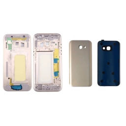 Samsung Uyumlu Galaxy A320 Kasa Kapak Gold Çıtasız