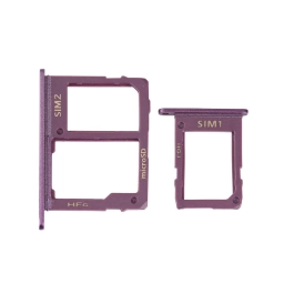 Samsung Uyumlu Galaxy J6 J600 Sim Kart Tepsisi Violet Çift