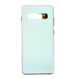 Samsung Uyumlu Galaxy S10 Plus G975 Kasa Kapak Beyaz Çıtalı