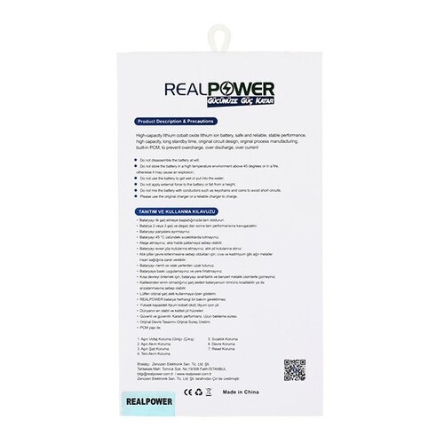RealPower Xiaomi Mi 10 Yüksek Kapasiteli Batarya Pil 4780mah - Thumbnail