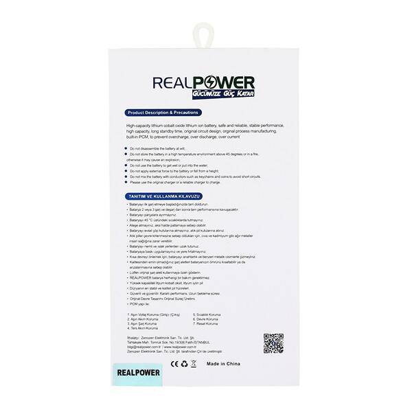 RealPower Xiaomi Mi 10 Yüksek Kapasiteli Batarya Pil 4780mah