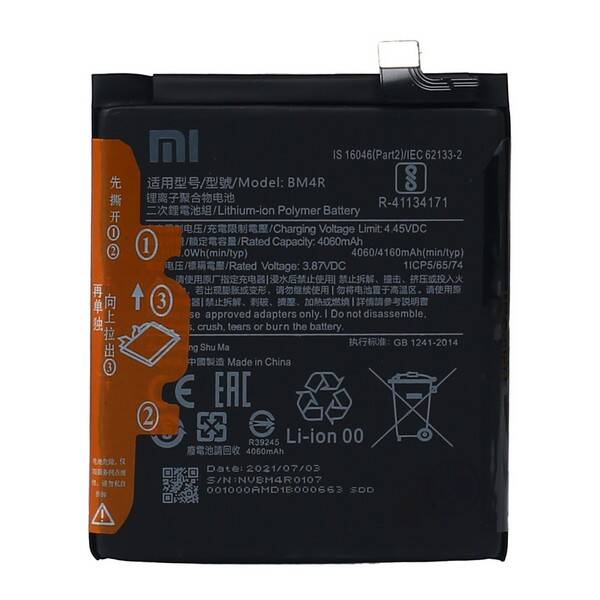 Xiaomi Mi 10 Lite Bm4r Batarya Pil