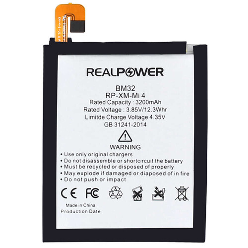 RealPower Xiaomi Uyumlu 4 Batarya 3200mah - Thumbnail